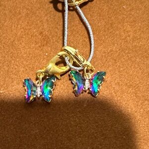 Stunning Golden Goose Multicolor Butterfly Earrings